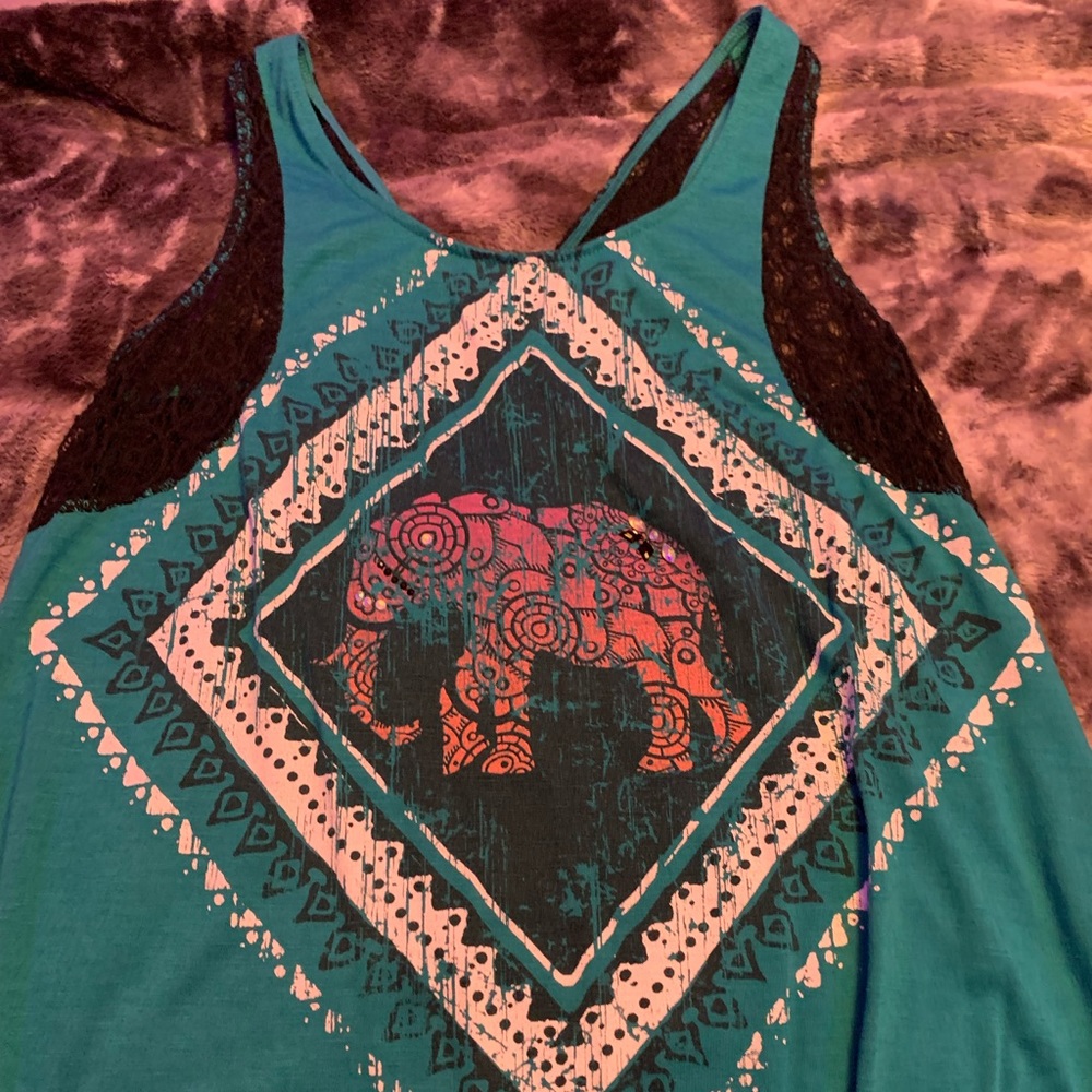 Elephant print tank top